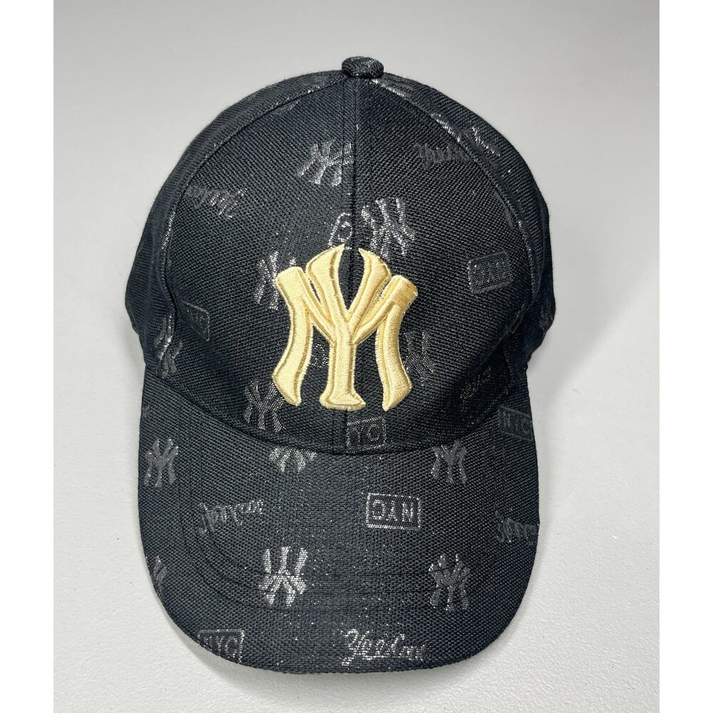 My Yankees NYC Cap Hat NY Yankees Black Gold Embroidered Adult Adjustable